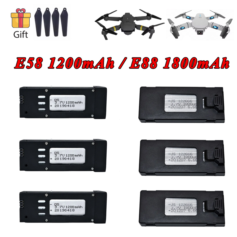 Eachine Drone E58 - 3,7 V 1200 mAh 1800 mAh